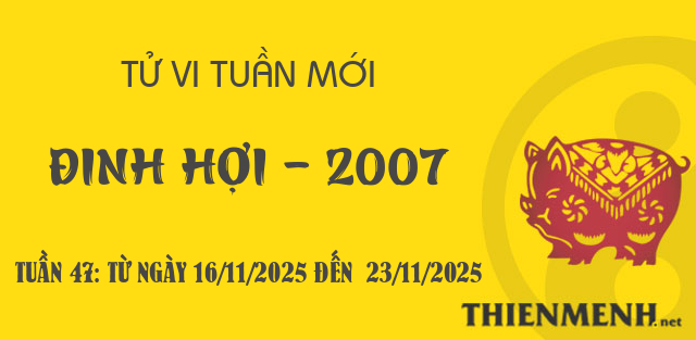 Xem tử vi tuần 47 năm 2025 tuổi Đinh Hợi - 2007