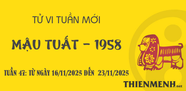 Xem tử vi tuần 47 năm 2025 tuổi Mậu Tuất - 1958