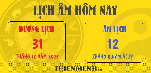 Lịch âm - ngày 31/12/2025