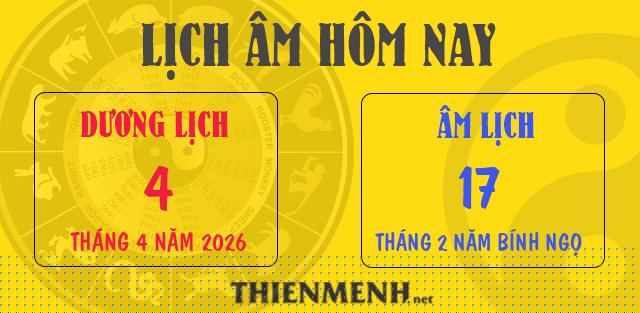 Lịch âm - ngày 4/4/2026