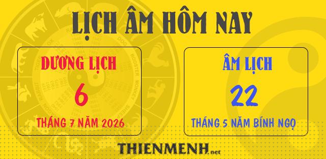 Lịch âm - ngày 6/7/2026
