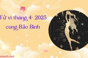 Tử Vi Tháng 4 Năm 2025 - Cung Bảo Bình